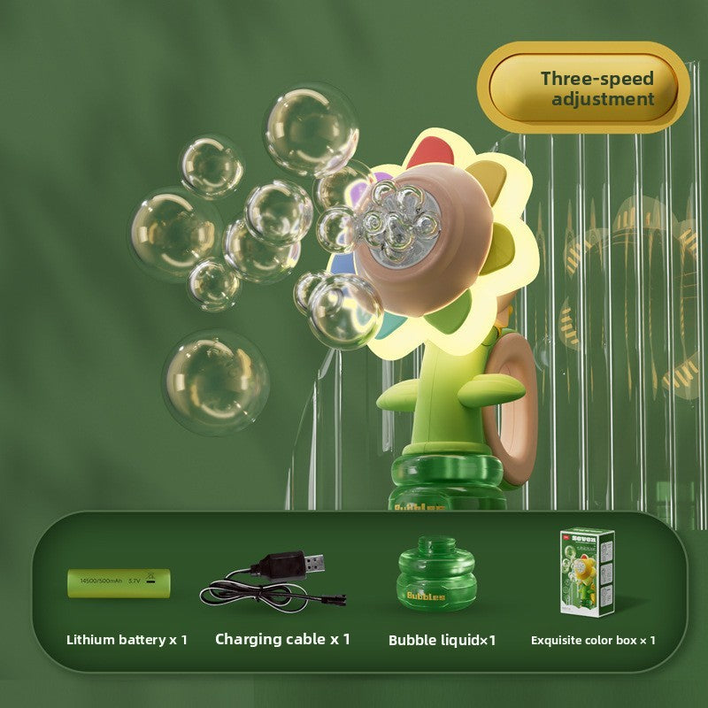 Remote Sunflower Bubble Machine – Automatic Fun for Cars & Parties
